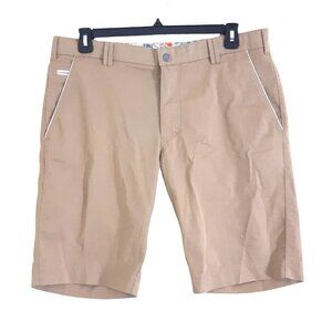Mens Shorts US XL Chino Casual Tan Beige Cotton Blend Pockets 38 in Waist